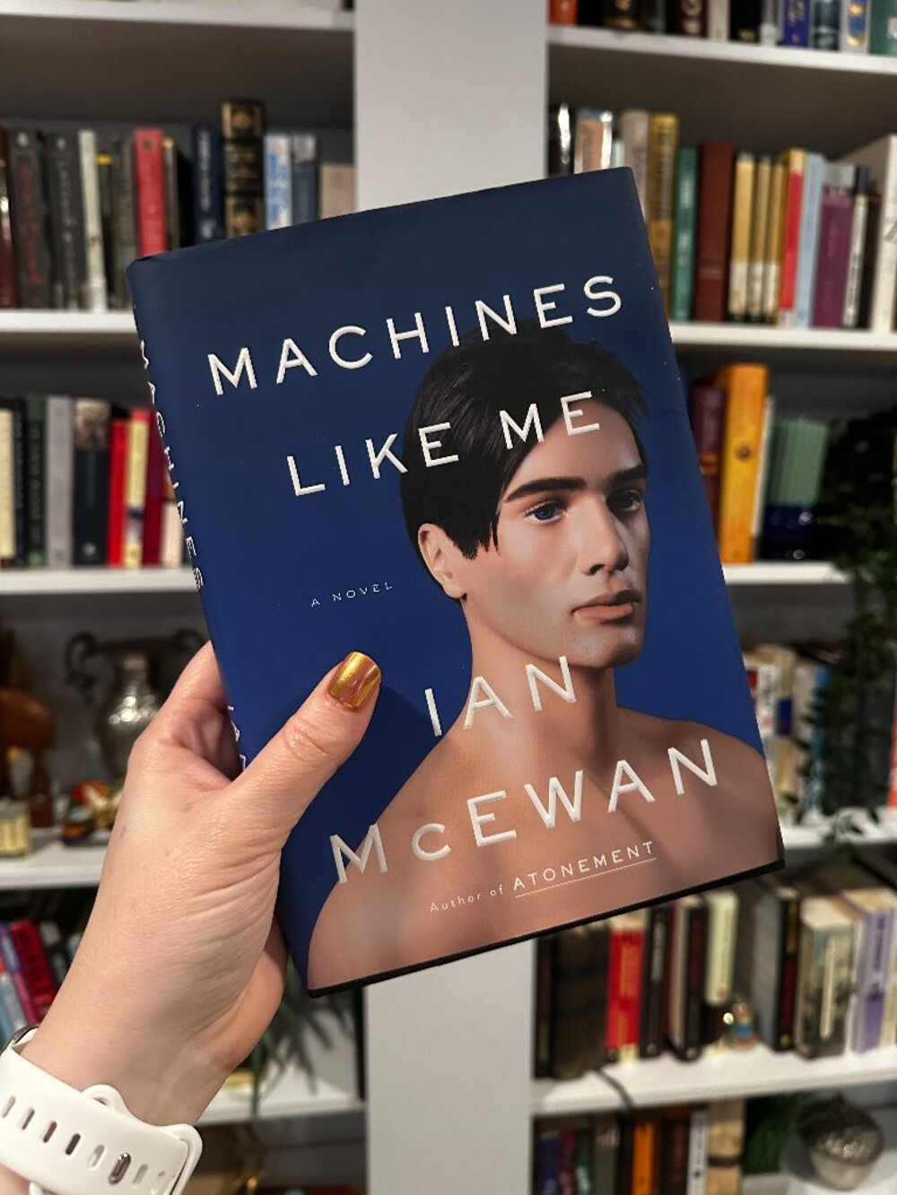 Machines Like Me by Ian McEwan, hardcover. EX-LIBRARY COPY